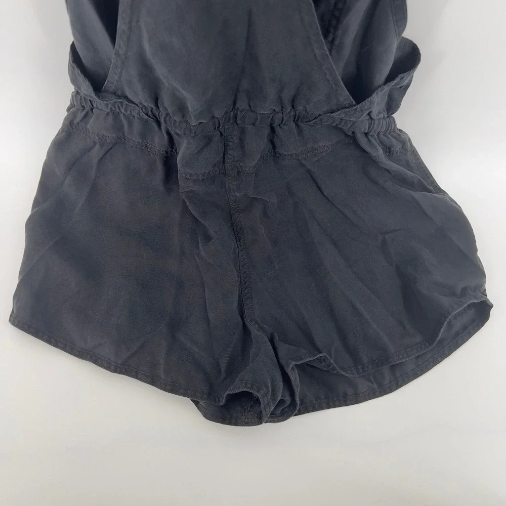 Wilfred Free Beatriz Drawstring Overalls Romper Black Women S Pockets Drawstring